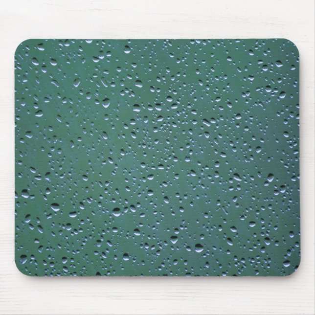 Mousepad Gotas de água num fundo verde (Frente)