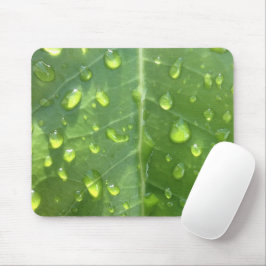 Mousepad Gotas de chuva em folha