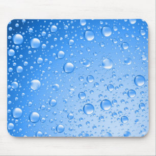 Mousepad Gotas metálicas da chuva dos azul-céu