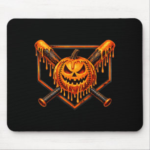 Mousepad Gotejamento de beisebol abóbora assustador fantasm