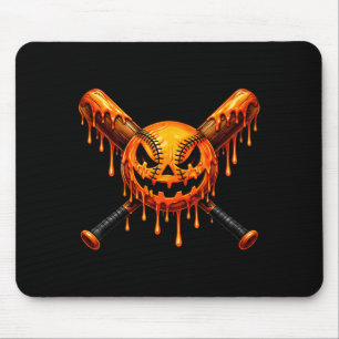 Mousepad Gotejamento de beisebol abóbora assustador fantasm