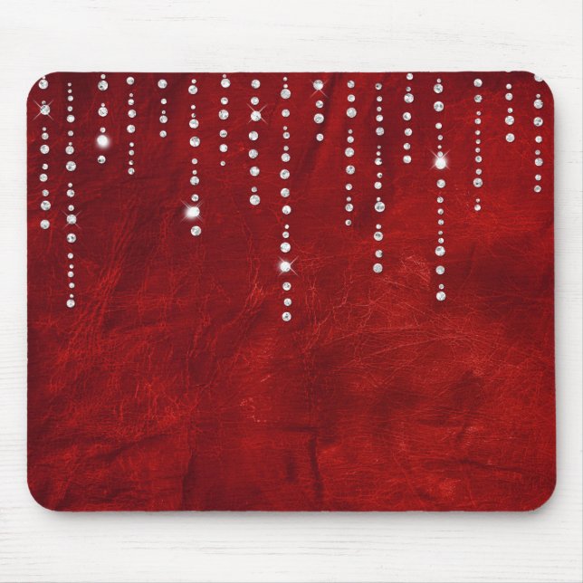 Mousepad gotejamento de diamante em couro (Frente)