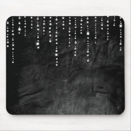 Mousepad gotejamento de diamante em couro preto