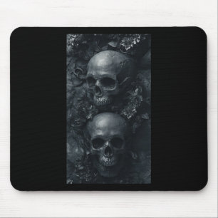 Mousepad Gótica Aestética Grunge Arco Crânio Edgação Botâni