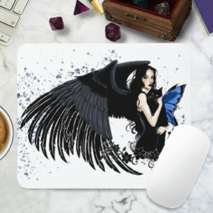 Mousepad Gótica Angel Wings Black Cat