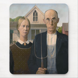 Mousepad Gótico Americano: Vida Rural Pobre Camponês Rural