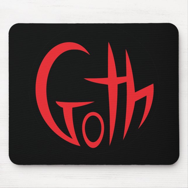 Mousepad Gótico (Apontado) (Vermelho) (Frente)