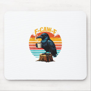 Mousepad Gótico Corvo Divertido Halloween F Croa F Café