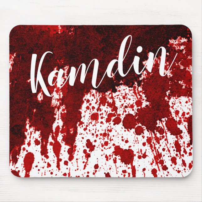 Mousepad Gótico de Vampiro de Sangue Personalizado no Pad d (Frente)