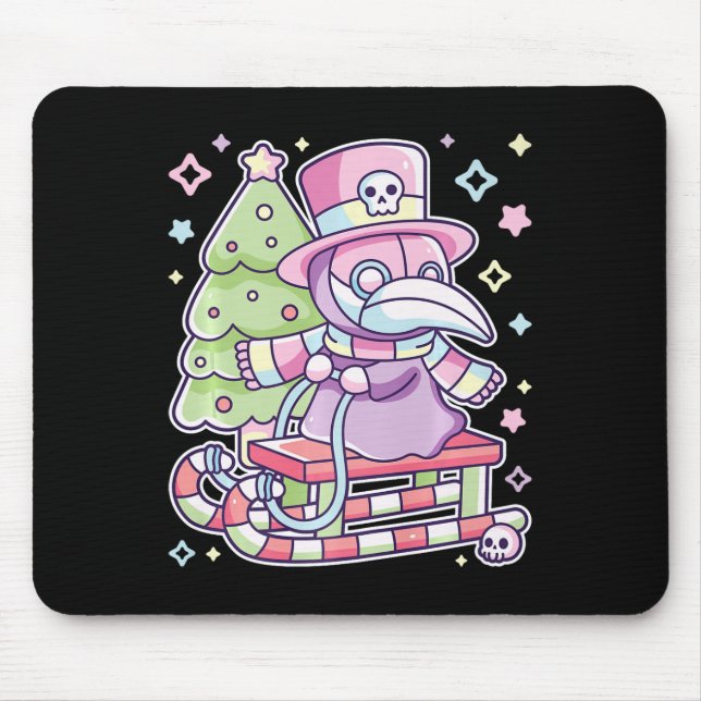 Mousepad Gótico Pastel Praga Doutor Encontro de Natal (Frente)