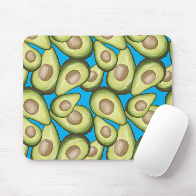 Mousepad Gourmet Fresco Vegan Avocado Patterno do Mouse (Com mouse)