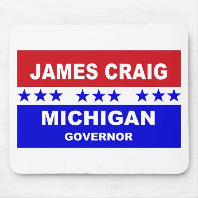 Mousepad Governador James Craig Michigan (Frente)