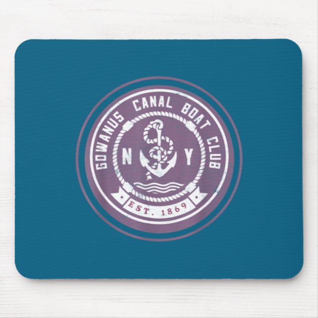 Mousepad Gowanus C Boat Club Funny Brooklyn New York So  (Frente)
