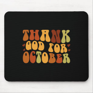 Mousepad Graças a Deus Pelo Outono de Outubro Dia das Bruxa