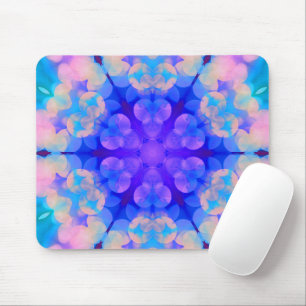 Mousepad Gradação Azul e Cor-de-Rosa Pastel Bubble Art