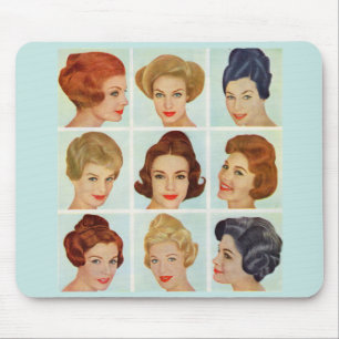 Mousepad grade dos penteados dos anos 60