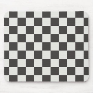 Mousepad Grade Moderna Carvão e Xadrez Creme