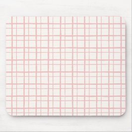 Mousepad Grade Orgânica Instável Xadrez Padrão Ballet Rosa