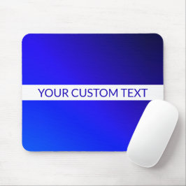 Mousepad Gradiente Azul e Texto Editável na Faixa Branca