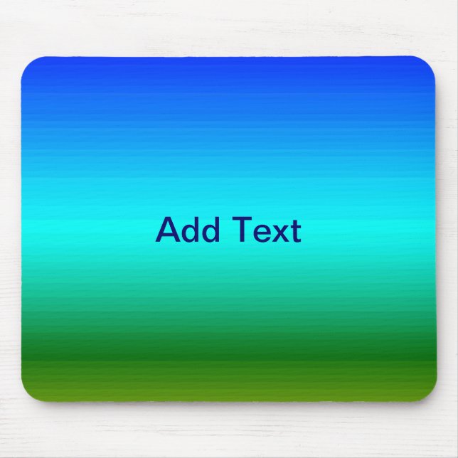 Mousepad Gradiente Azul e Verde do Mar e do Céu (Frente)