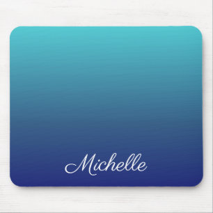 Mousepad Gradiente azul-ombre personalizado
