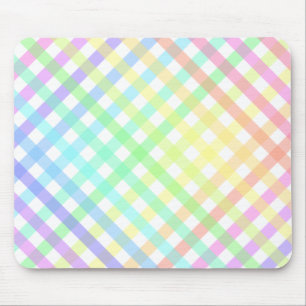Mousepad Gradiente da Xadrez Arco-Íris Trendy Pastel