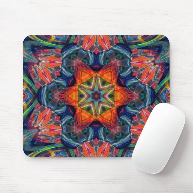 Mousepad Gradiente de Caleidoscópio Energético Aquecido (Com mouse)