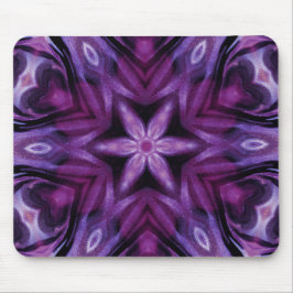 Mousepad Gradiente de Corações do Caleidoscópio Roxo