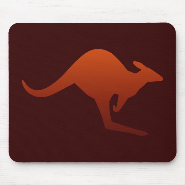 Mousepad Gradiente de Deserto Laranja Queimado Silhueta de  (Frente)