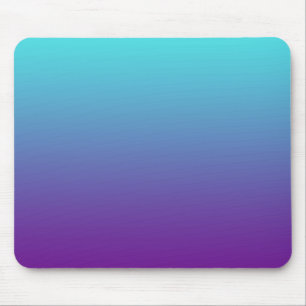 Mousepad Gradiente de Fundo Simples Turquesa Azul Roxo