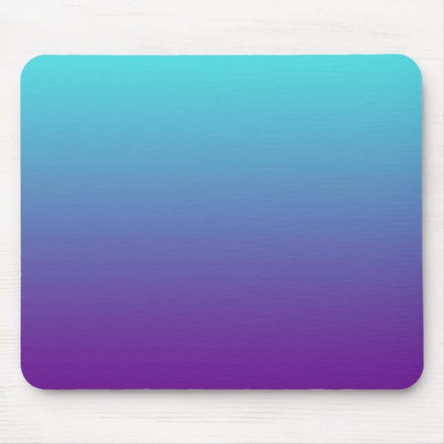 Mousepad Gradiente de Fundo Simples Turquesa Azul Roxo (Frente)