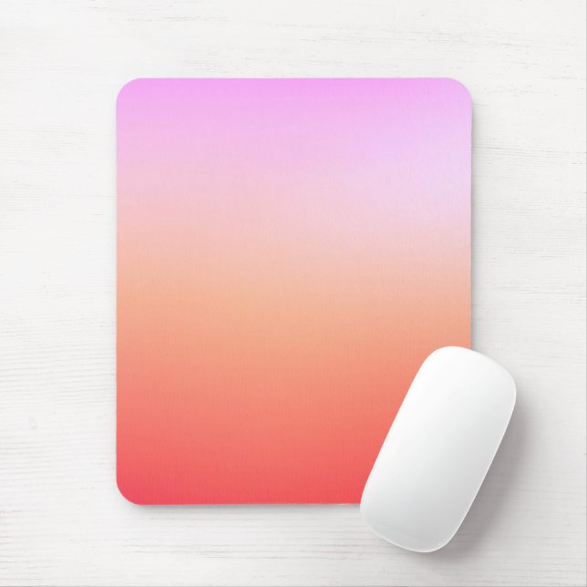 Mousepad Gradiente de Pôr do Sol Pastel Radiante (Com mouse)