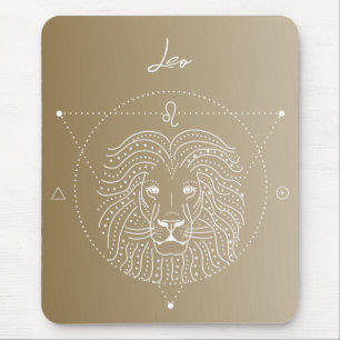 Mousepad Gradiente de sigla de estrela do horóscopo Leo zod