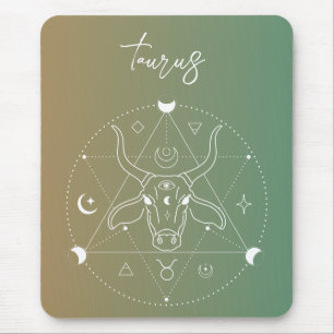 Mousepad Gradiente de sigla de estrela do horóscopo Taurus