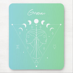 Mousepad Gradiente de sinal de estrela do horóscopo gemini