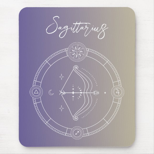 Mousepad Gradiente de sinal de estrela do horóscopo-zodiaco (Frente)