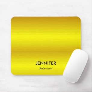 Mousepad Gradiente ouro de nome personalizado