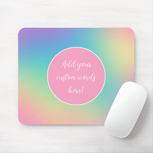 Mousepad Gradiente Personalizado do Arco-Íris (Com mouse)