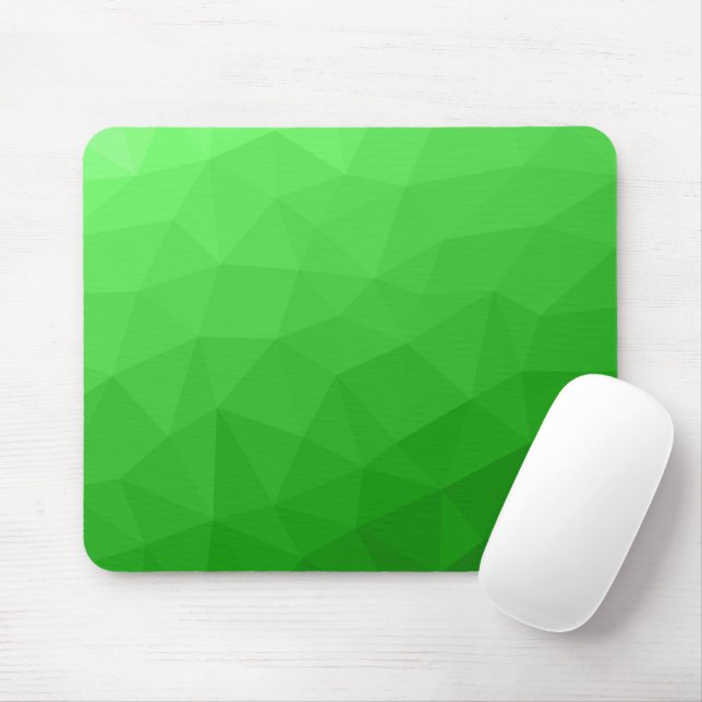 Mousepad Gradiente verde claro padrão geométrico de malha b (Com mouse)