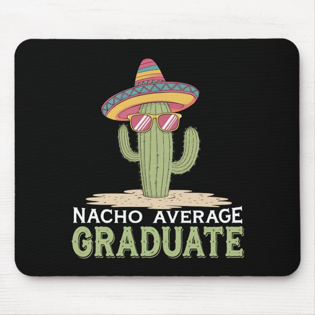 Mousepad Graduação de Cactus Média de Formando Nacho Mexica (Frente)