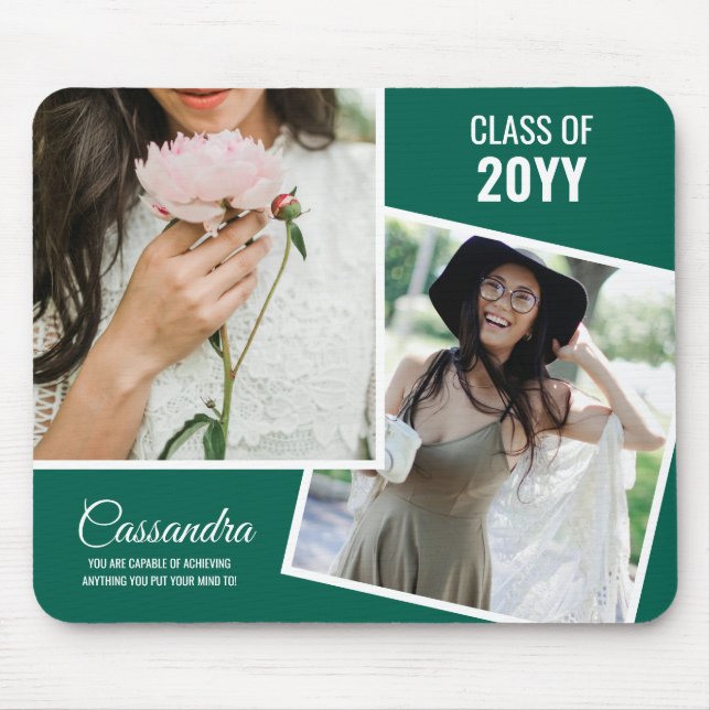 Mousepad Graduação de dois Formandos de fotografia minimali (Frente)