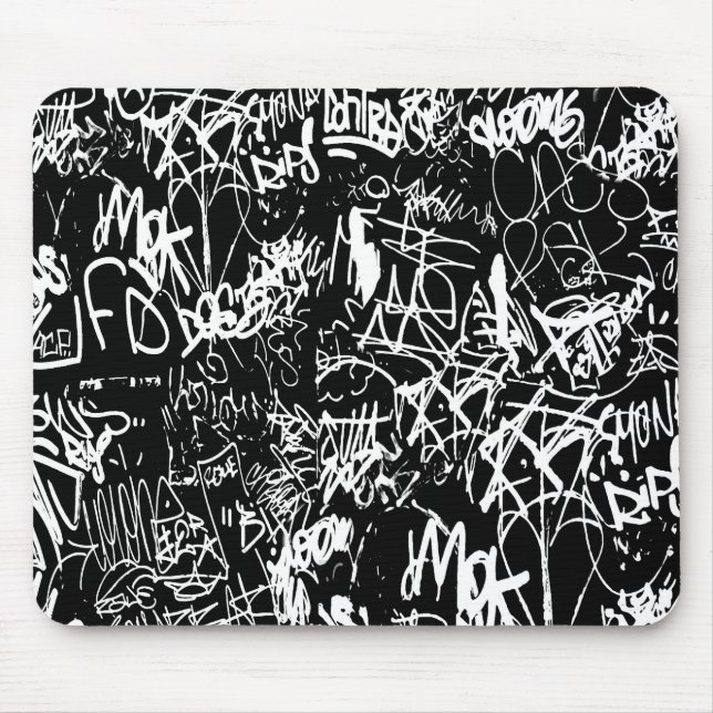 Mousepad Graffiti Abstract Collage Print Pattern (Frente)