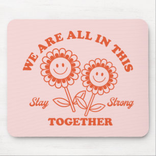 Mousepad Gráfico da Flor Retro Feliz