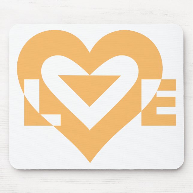 Mousepad Gráfico de Amor legal, Laranja (Frente)