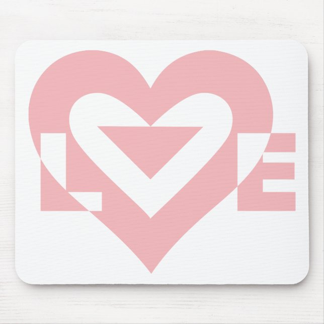 Mousepad Gráfico de Amor legal, Rosa (Frente)