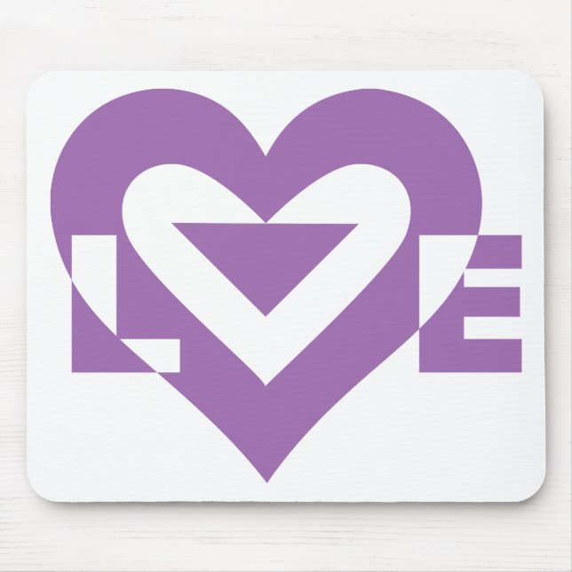 Mousepad Gráfico de Amor legal, Roxo (Frente)