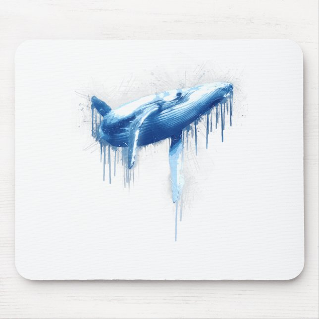 Mousepad Gráfico de animais de cúpula de baleia (Frente)