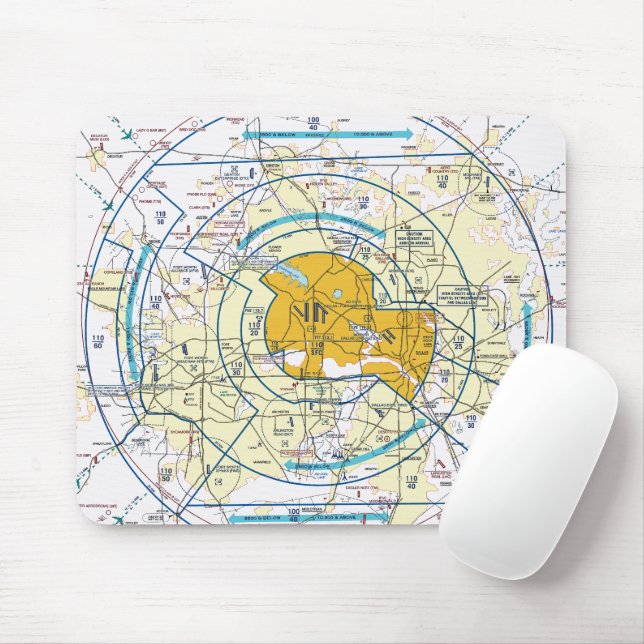 Mousepad Gráfico de Aviação (Com mouse)