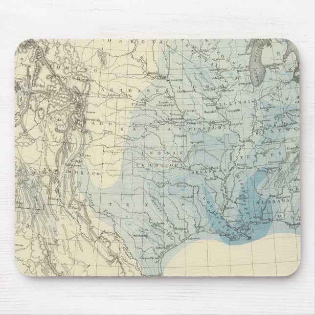 Mousepad Gráfico de Chuva dos EUA (Frente)