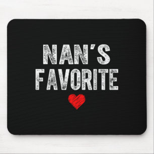 Mousepad Gráfico de coração favorito da Nan para o dia das